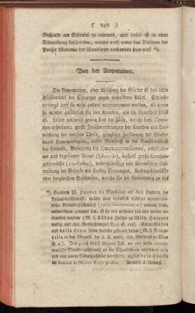 Von der Amputation. - Von der Amputation des Vorderarms.