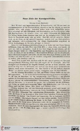 Neue Ziele der Kunstgeschichte