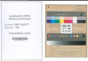 Entnazifizierung Irene Kreuzenbeck , geb. 01.09.1916 (Telefonistin)