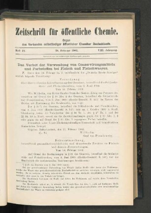 Heft IV. 28. Februar 1902.