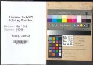 Entnazifizierung Gertrud Moog , geb. 10.11.1894 (Lehrerin)