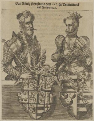 Bildnis des Christianus III., König von Dänemark, und seiner Gemahlin