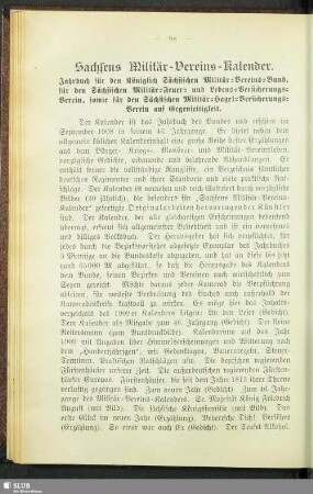 Sachsens Militär-Vereins-Kalender