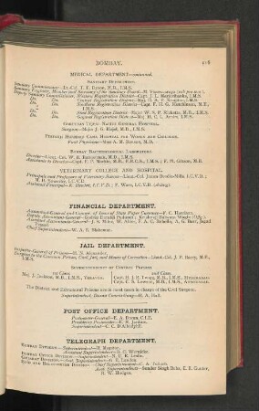 Telegraph Department.