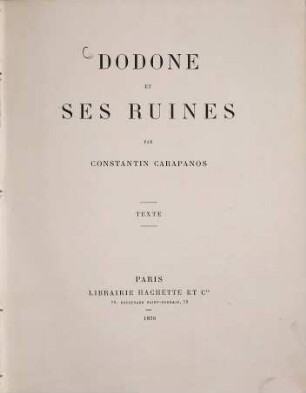 Dodone et ses ruines, [1]. Texte