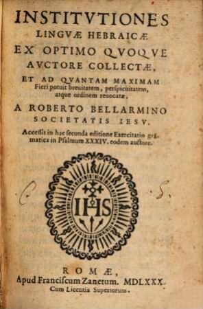 Institutiones linguae hebraicae