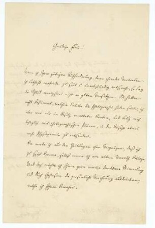 Korrespondenz von Gustav Freytag an Unbekannt