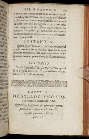 Caput X. De Syllogismo Simplici eiusq contractione.