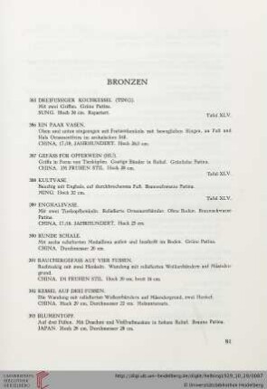 Bronzen (Nr. 385-422)