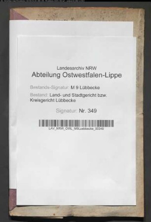 Erblasser: Bartling, Carl Gottlieb Friedrich; Erblasser: Bartling, Anna Maria Ilsabein, geb. Ossenschmidt: