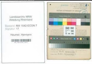Entnazifizierung Hermann Heumer , geb. 01.09.1903 (Schneider)