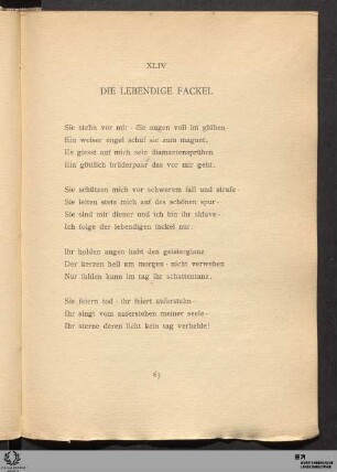 XLIV. Die lebendige Fackel