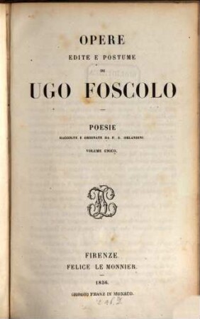 Opere edite e postume, 9. Poesie