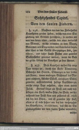 Sechszehendes Capitel. Von den faulen Fiebern