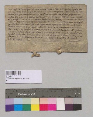 Abt Dietrich, Prior Heinrich und der Konvent von Kloster Seeon (Sewen) bestätigen, dass Graf Heinrich von Rottenegg, Bischof von Regensburg, eine Seelgerätstiftung an Kloster Seeon getätigt hat. S1: Abt Dietrich v. Kloster Seeon. S2: Konvent v. Kloster Seeon