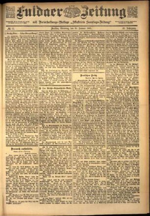 Ausgabe vom Dienstag, den 15. Januar 1901.