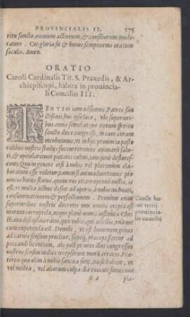 Oratio ... habita in provinciali Concilio III.