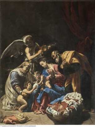 Die Heilige Familie mit Johannes dem Täufer, Elisabeth und einem Engel