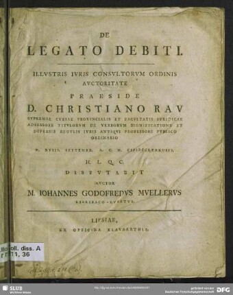 De Legato Debiti