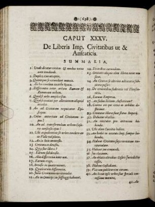 Caput XXXV. De Liberis Imp. Civitatibus ut & Anseaticis.
