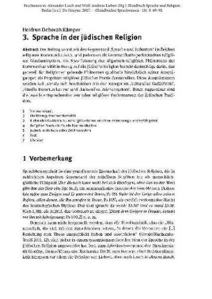 Sprache in der jüdischen Religion