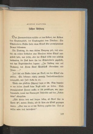 Achtes Kapitel Jäher Absturz