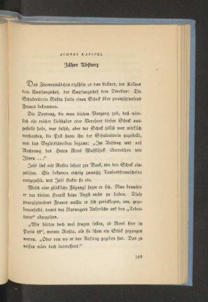 Achtes Kapitel Jäher Absturz