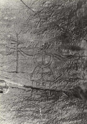 Reliefzeichnung einer Figur