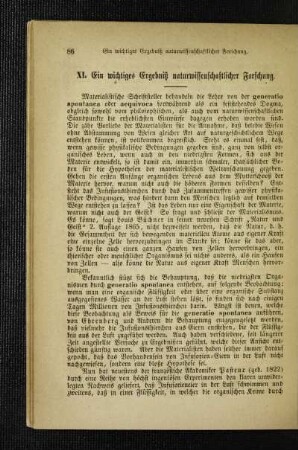 ¬Ein¬ wichtiges Ergebniß naturwissenschaftlicher Forschung