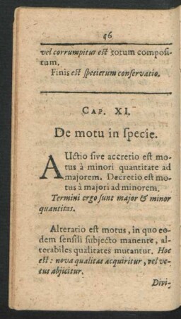 Cap. XI. De motu in specie.