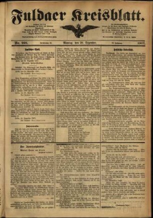 Ausgabe vom Montag, den 30. Dezember 1907.