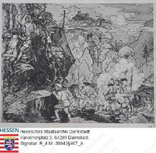 Fränkisch-Crumbach, Burgruine Rodenstein / Geisterheer der Rodenstein-Sage, Szenenbild