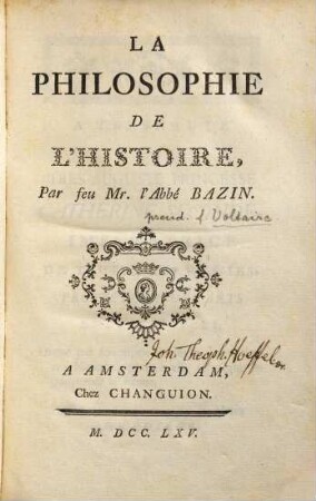 La Philosophie de l'Histoire