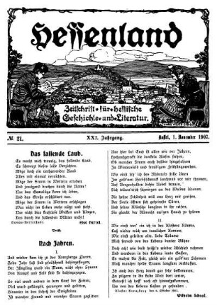 No 21, 1. November 1907