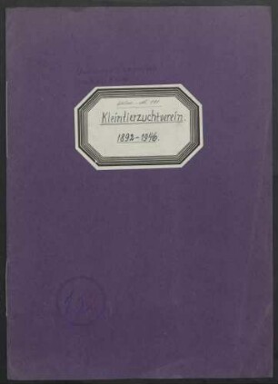 Kleintierzuchtverein (1892 - 1946)