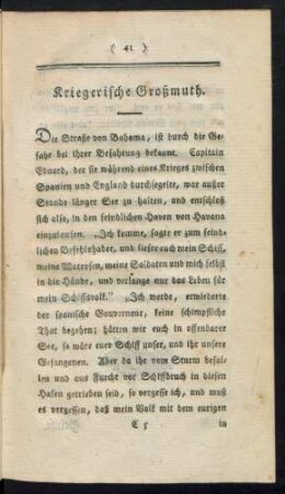 Kriegerische Großmuth
