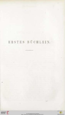 Erstes Büchlein