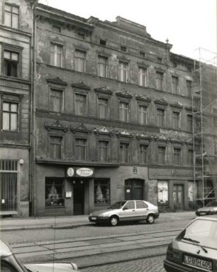Görlitz-Altstadt, Demianiplatz 39. Wohnhaus mit Gaststätte "Theaterklause" und Laden (um 1860)