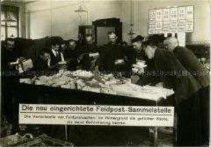 Sammelstelle für Feldpost