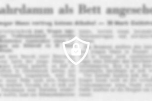 Fahrdamm als Bett angesehen
