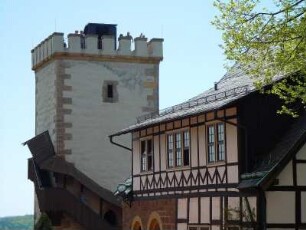 Aussichtsturm im Innenhof der Wartburg : Aussichtsturm im Innenhof der Wartburg bei Eisenach, aufgenommen am 30. April 2012