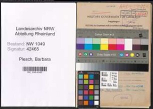 Entnazifizierung Barbara Plesch , geb. 04.12.1922 (Lehrerin)