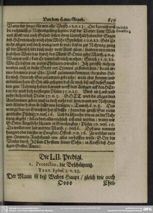 Die LII. Predigt. 2. Protectio, die Beschützung