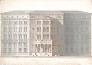 Voit, August von; München, Maximilianstr.; Wohnbauten - Aufriss
