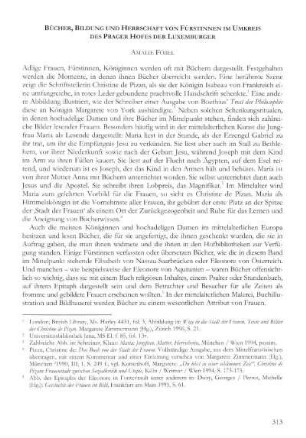 Bücher, Bildung und Herrschaft von Fürstinnen im Umkreis des Prager Hofes der Luxemburger