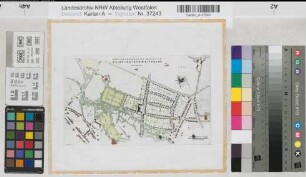 Oelde (Oelde) Stadterweiterung Lageplan 1947 o. M. kol. Fotokopie Landesplanungsgemeinschaft Westfalen, Bezirksplanungsstelle Münster