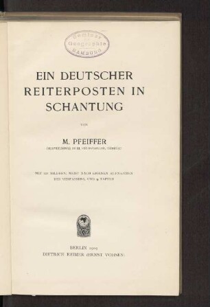 Ein deutscher Reiterposten in Schantung