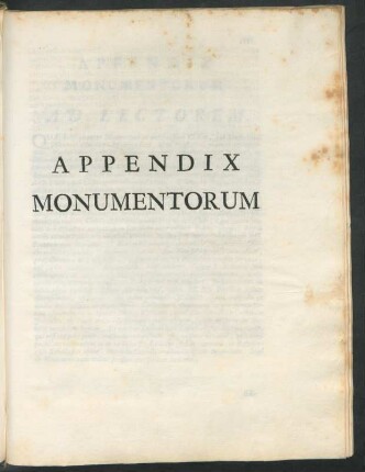 Appendix Monumentorum