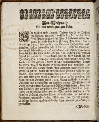 Vor-Ansprach An den neubegierigen Leser.