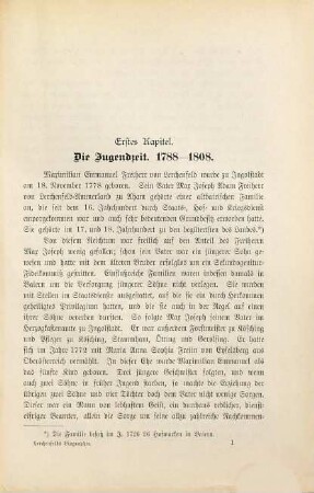 Aus den Papieren des k.b. Staatsministers Maximilian Freiherrn von Lerchenfeld